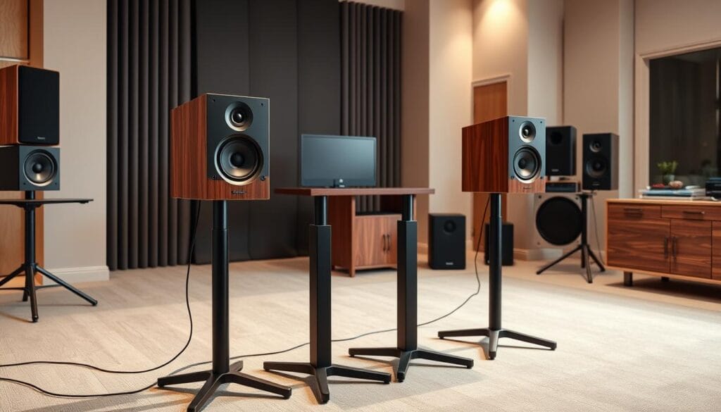 speaker stands for studio monitors